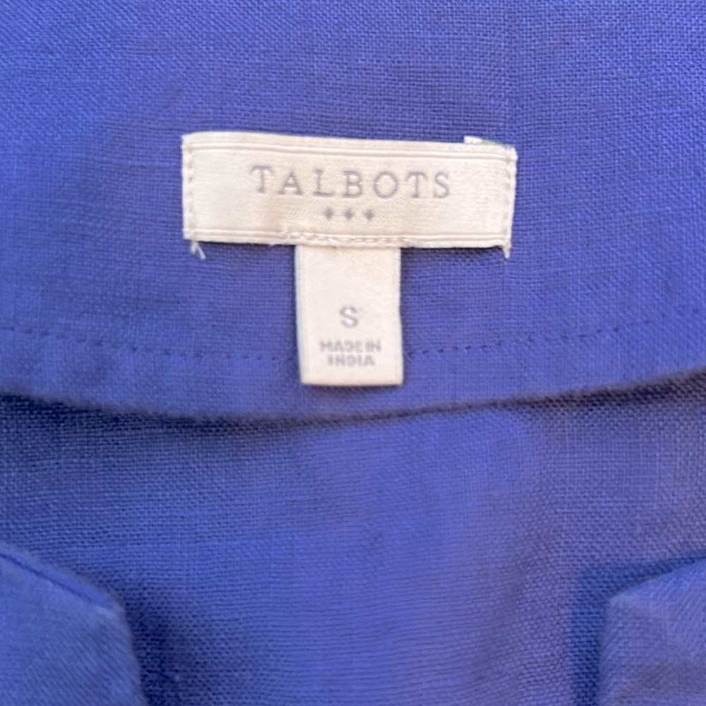 Talbots Linen Embroidered Tunic Top - Picture 4 of 5